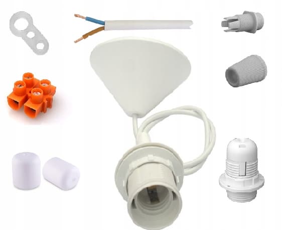 E27 taklampssockel VIT E27 lampsockel med kabel