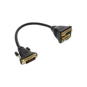 INLINE - DVI-adapter - DVI-I (M) - DB-15, DVI-I (W) (17301)