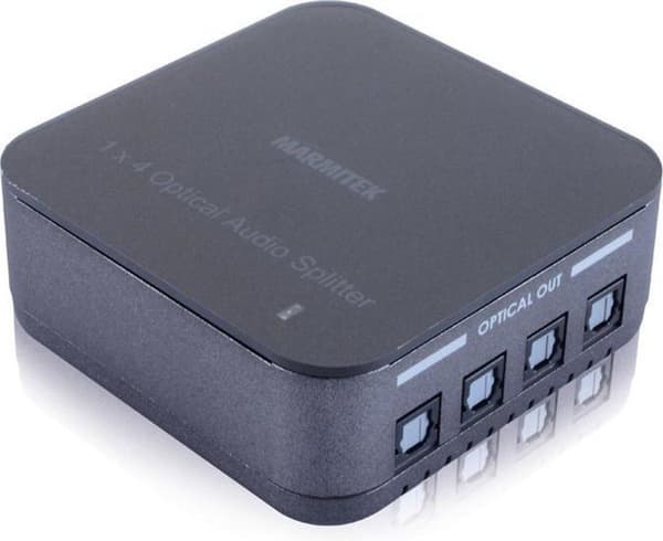 Marmitek Split TS14 digital optisk Toslink audio splitter 1 in - 4 out