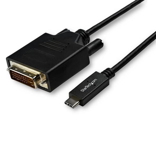 StarTech.com 3m USB-C til DVI-kabel 1920 x 1200 Sort
