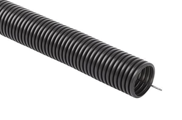 Fleksibelt korrugeret installationsrør, PVC-slange, UV, 320N med fjernbetjening 32/26 25m
