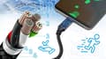 Miniatyrbillede 3 af 11: USB-C QC 3.0 2.4A kabel 1,8 meter LANG