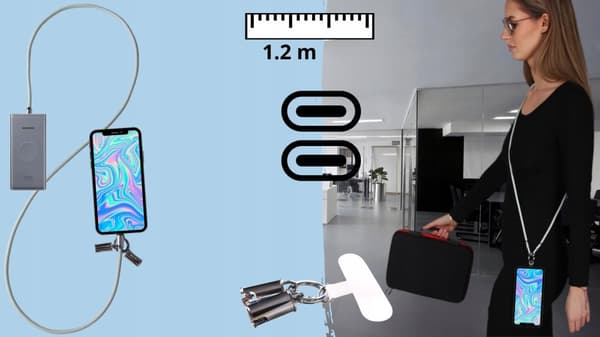 USB-C-kaapeli USB-C pikalatauslatausnauha puhelimelle pitkä