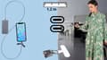Pikkukuva 8 / 9: USB-C-kaapeli USB-C pikalatauslatausnauha puhelimelle pitkä