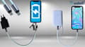 Miniatyrbillede 5 af 7: USB C Telefonopladerkabel USB C til iPhone Samsung Kort Hurtig QC