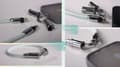 Miniatyrbillede 7 af 7: USB C Telefonopladerkabel USB C til iPhone Samsung Kort Hurtig QC