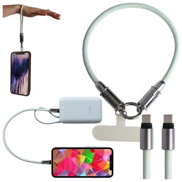 USB C Telefonopladerkabel USB C til iPhone Samsung Kort Hurtig QC