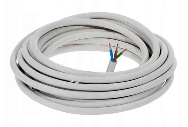 Kabel elektrisk ledning 3x2,5mm 15m YDYp 450/750V