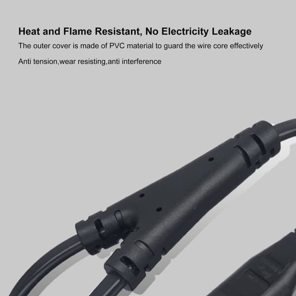 IEC320 C8 till Dual C7 sladd hane till hona 1 in 2 ut växelströmsdelarkabel för LCD-skärm bordslampa 100‑250V