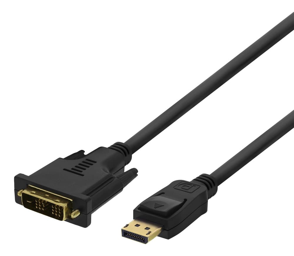 DELTACO Lenovo DisplayPort to DVI-D Single Link, 2m, 1080p, black