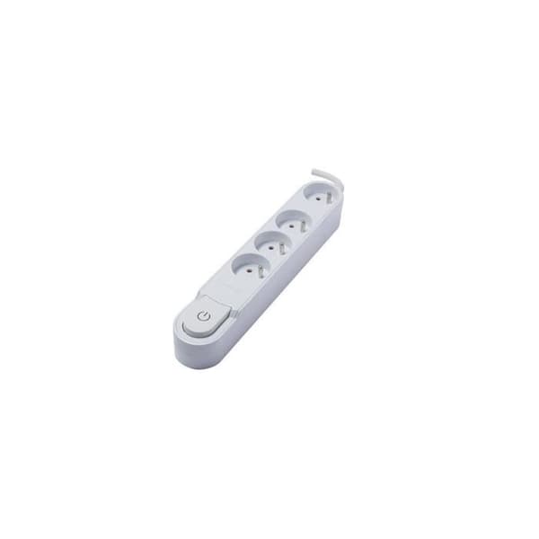 CHACON Power strip med switch 4-uttag 16A 3m vit