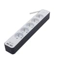 Pikkukuva 4 / 4: CHACON Power strip 5 uttag 16 A med 2 USB-portar och 1,5 m kabel HO5VV-F 3x1,5 mm² vit och grå