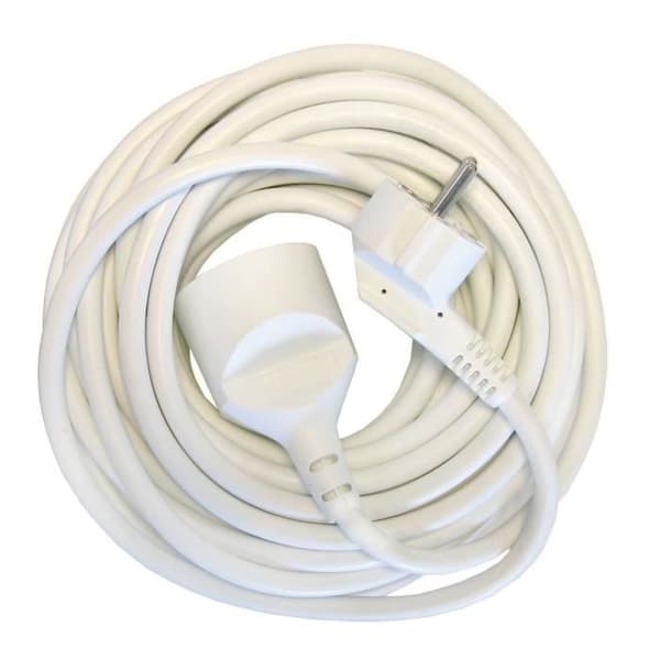 CHACON Förlängningskabel HO5VVF 3 x 1,5 mm² - 10 m - Vit