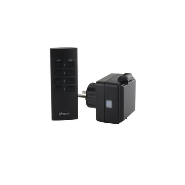CHACON Ställ in 3 mini-uttag på / av - 3000W - FR + fjärrkontroll