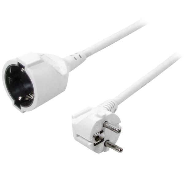 LogiLink Forlengelseskabel Jordet Hvit 3m