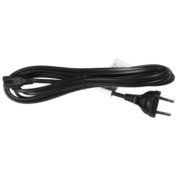 Enhedskabel Euro - C7 Sort 3m