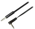 Miniatyrbilde 4 av 4: Audio cable, angled 3.5mm male - 3.5mm male,1m, black