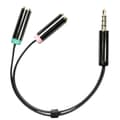 Miniatyrbilde 1 av 4: Audio adapter, 3.5mm male to 3.5mm female, 4-pin , 0.1m