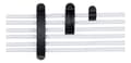 Miniatyrbild 3 av 4: Adhesive cable clamps in plastic, 1/3/6 slots, 10-pack