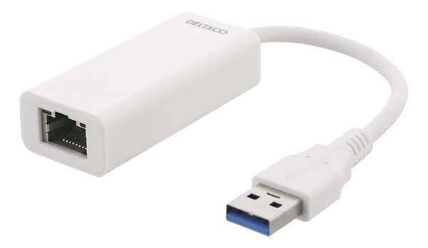 USB 3.0 net adapt intern flash memory Gbit 1xRJ45 1xUSB3 Hvit