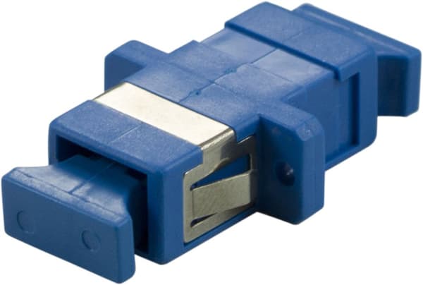 Fiber coupler snap-in, 1xSC-SC, Singlemode, simplex, blue