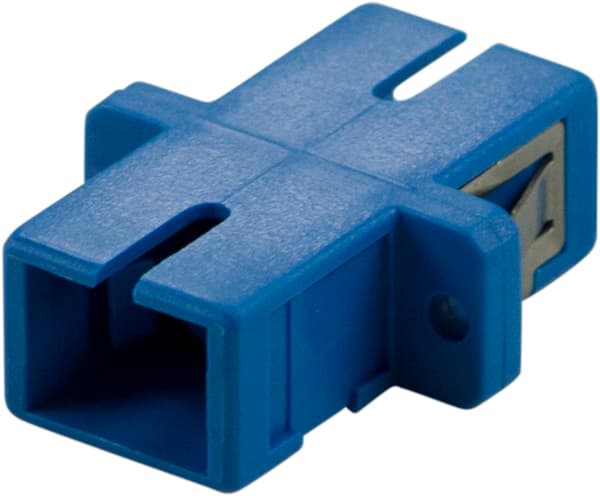 Fiber coupler snap-in, 1xSC-SC, Singlemode, simplex, blue