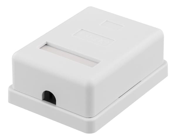 Shielding network wall socket Surface FTP 1xRJ45 Cat6A white