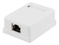 Miniatyrbilde 1 av 5: Shielded network socket, Surface FTP 1xRJ45, Cat6, white