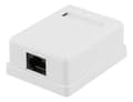 Miniatyrbillede 5 af 5: Unshielded network socket, Surface UTP 1xRJ45, Cat6, white