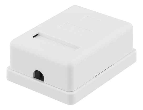 Unshielded network socket, Surface UTP 1xRJ45, Cat6, white