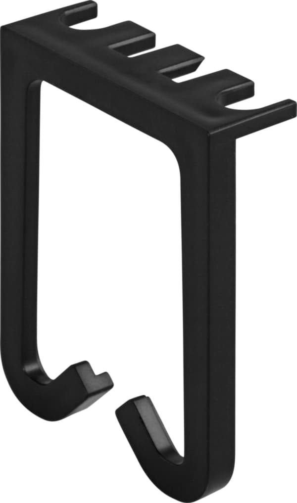 Plastic cable hanger, screw mounting, 55x40, black