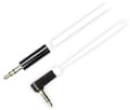 Miniatyrbilde 1 av 4: Audio cable, angled 3.5mm male to 3.5mm male, 1m, white