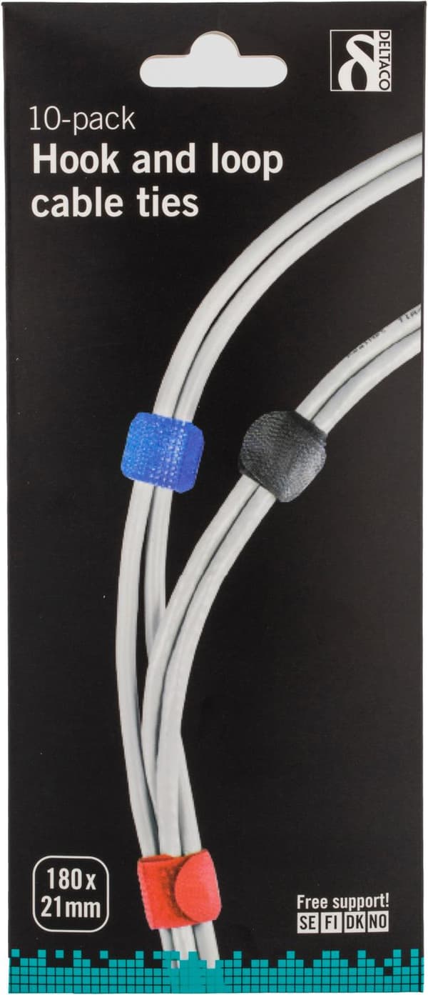 Cable sorting kit, Velcro straps in different colors 10-pack