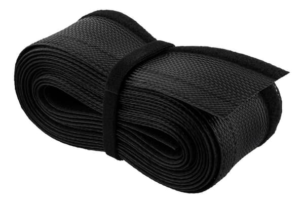 Nylon cable wrap, hook and loop fastener, 1,8m, black