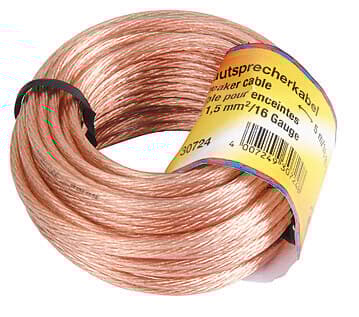 HAMA Kaiutinkaapeli 2x1,5mm2 Läpinäkyvä 5m