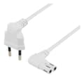 Miniatyrbilde 4 av 4: Unearthed device cable 0.5m angled CEE 7/16 IEC 60320 white