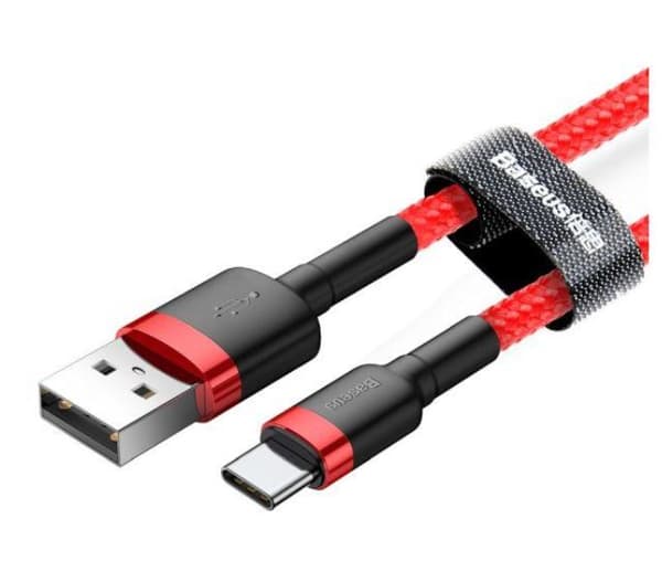 2M BASEUS USB-kabel – Type-C   röd