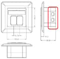 Miniatyrbilde 5 av 7: CAT 6 universell veggplate inkl. på veggmonteringsramme