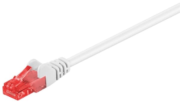 Netværkskabel CAT 6, U/UTP, hvid