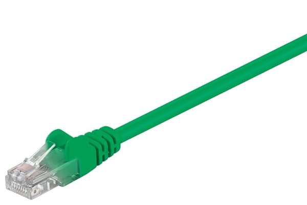 Netværkskabel CAT 5e, U/UTP, grøn, 0,25 m