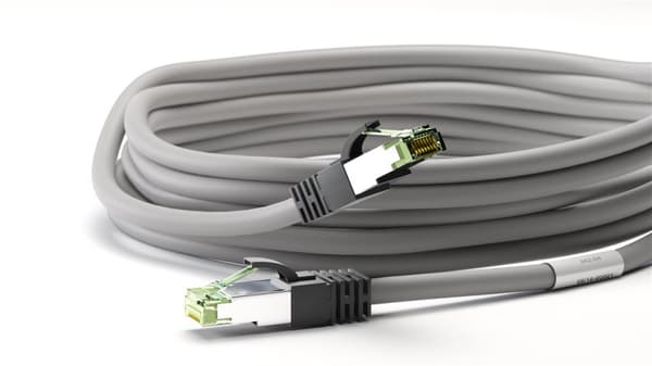 CAT 8.1 patchledning, S/FTP (PiMF), grå