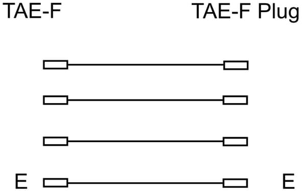 TAE-F-förlängningskabel 4-pin