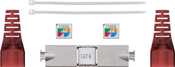 Verktøyløs kabelkontakt CAT 6, STP-skjermet