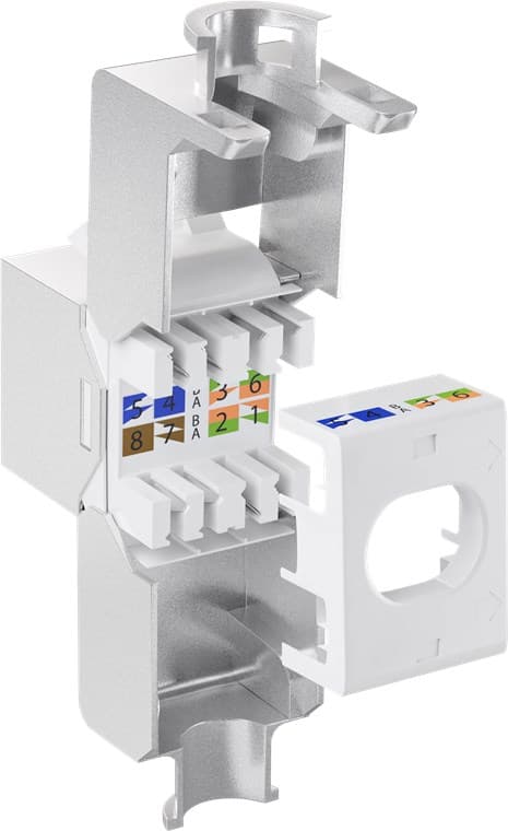 Keystone-moduuli RJ45 CAT 6A, STP, ohut