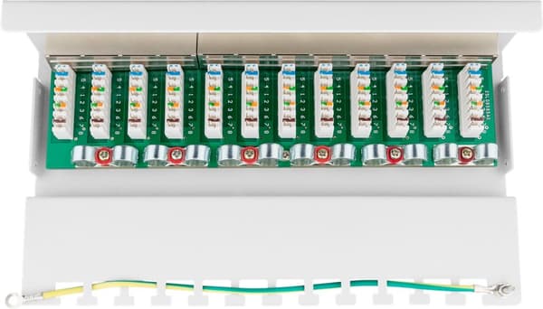 CAT 6 mini/desktop-patch-panel, 12 porte (1 HE)