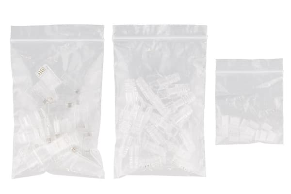 RJ45 connector for slim patch cable, Cat6a, 28AWG, 20pcs