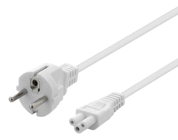 Earthed device cable, straight CEE 7/7 > IEC C5, 3m