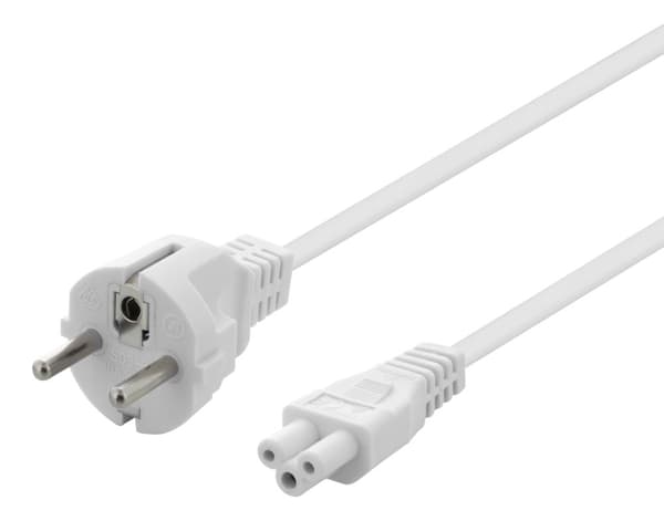 Earthed device cable, straight CEE 7/7 > IEC C5, 3m