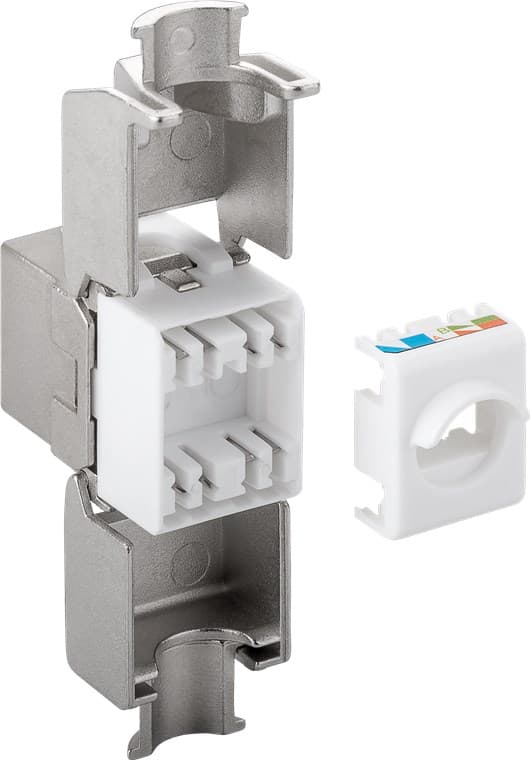 Keystone RJ45-modul CAT 6A, STP, 500 MHz, smal design