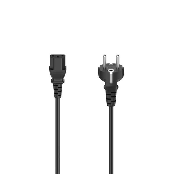 Kabel Strøm 3-pin Sort 1.5m